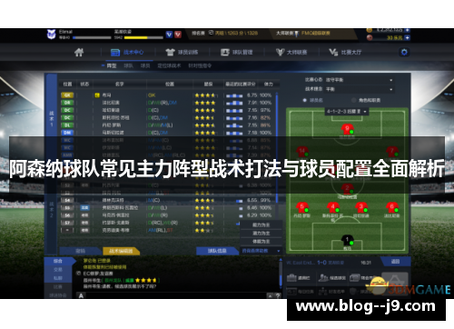 阿森纳球队常见主力阵型战术打法与球员配置全面解析
